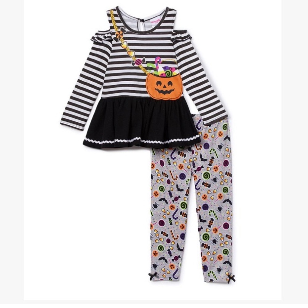 🆕 Black Stripe Pumpkin Tunic & Leggings